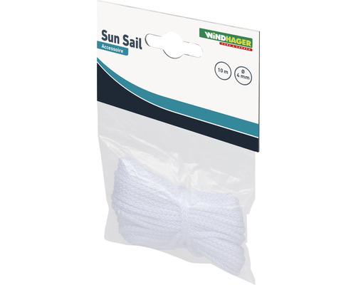 Accessoire pour voile d''ombrage Windhager d''une longueur de 10 mètres et d''un diamètre de 4 millimètres