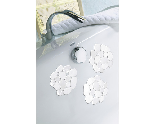 Badewanne mit Antirutschmatten in Steinoptik