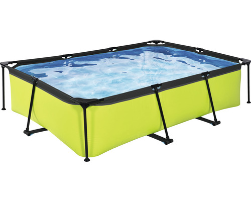 Aufstellpool Framepool-Set EXIT Lime rechteckig 220x150x65 cm inkl. Kartuschenfilteranlage grün