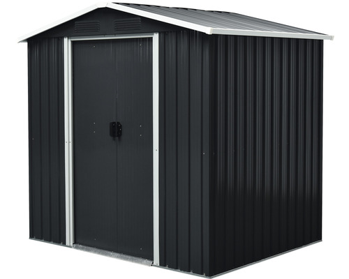 Abri de jardin métallique avec double porte