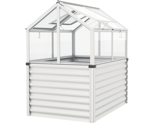 Hochbeet mit Gewächshausaufsatz