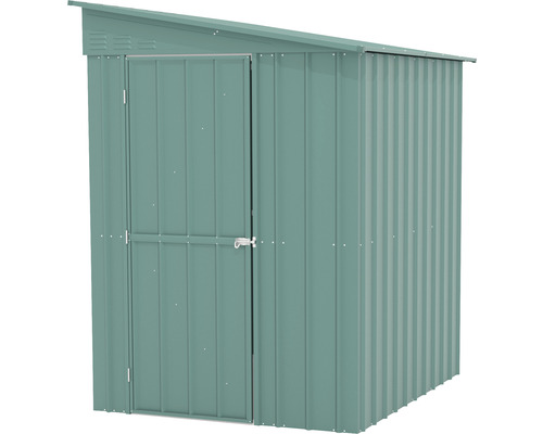 Metall Gerätehaus mit Pultdach und Tür