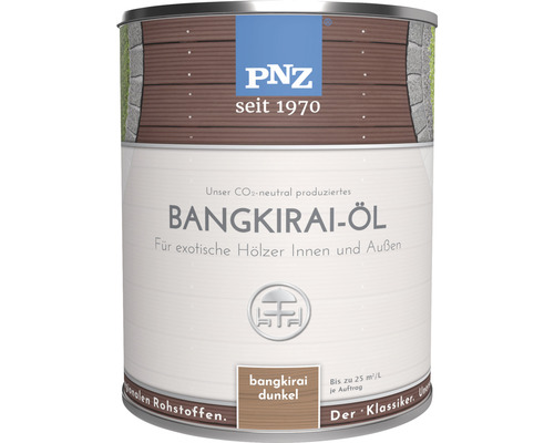 Huile Bangkirai PNZ pour intérieur et extérieur bangkirai foncée 750 ml