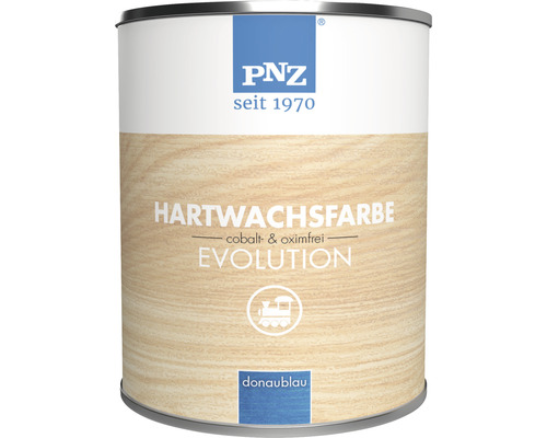 PNZ Hartwachsfarbe evolution für Innen donaublau 250 ml Dose Hartwachsfarbe für Holzoberflächen