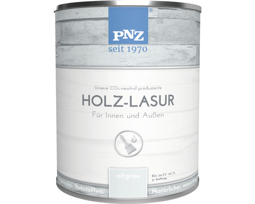 Lasure pour bois PNZ pour intérieur et extérieur gris vieilli 2,5 l PNZ Lasure pour bois intérieur et extérieur, gris antique