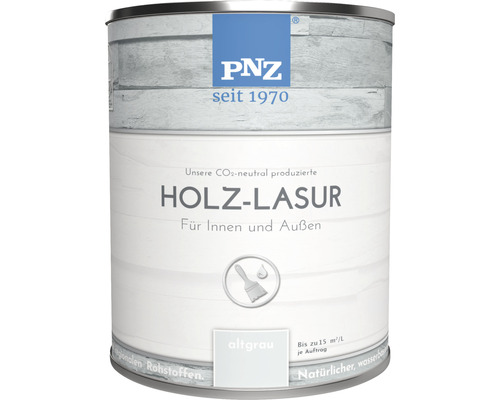 Lasure pour bois PNZ pour intérieur et extérieur gris vieilli 750 ml