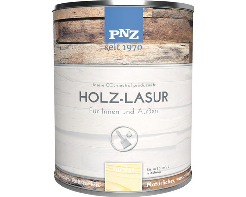 Lasure pour bois PNZ pour intérieur et extérieur incolore 2,5 l Lasure incolore pour bois, usage intérieur et extérieur