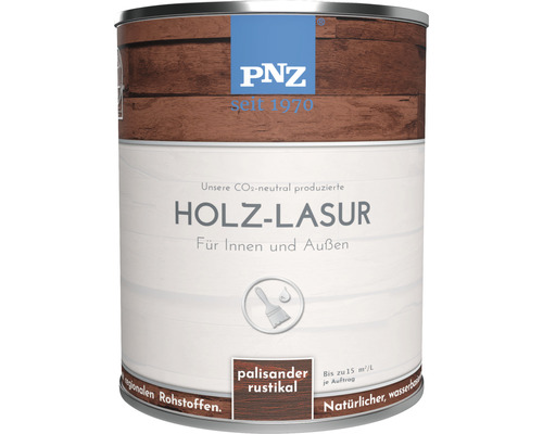 Lasure pour bois PNZ pour intérieur et extérieur rustique palissandre 2,5 l