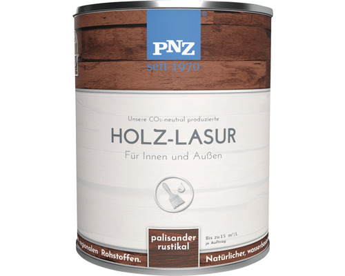 Lasure pour bois PNZ pour intérieur et extérieur palissandre rustique 750 ml