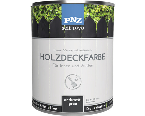 PNZ Holzdeckfarbe Innen & Außen anthrazitgrau 750 ml