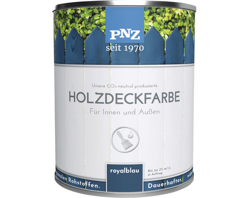 Peinture couvre bois PNZ intérieur et extérieur bleu royal 2,5 l Peinture pour terrasses en bois pour l''intérieur et l''extérieur de PNZ