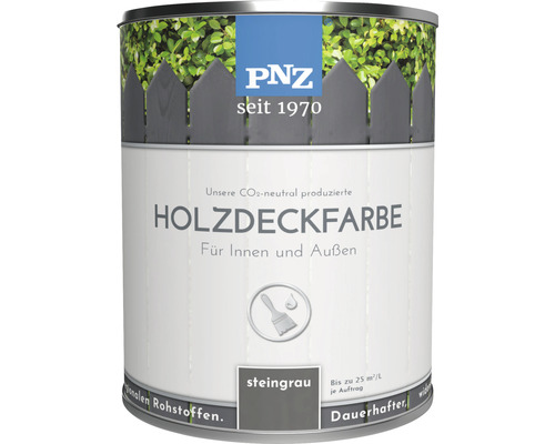 PNZ Holzdeckfarbe Innen & Außen steingrau 750 ml