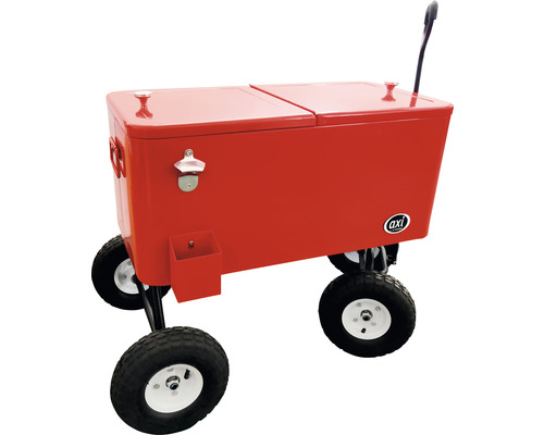 Chariot frigorifique glacière axi chariot refroidisseur rouge Chariot réfrigérant rouge avec ouvre-bouteille et roues