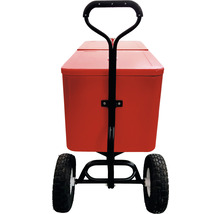 Gartengerätewagen mit zwei Behältern und Rädern