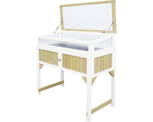 Hochbeet aus Holz mit aufklappbarem Deckel