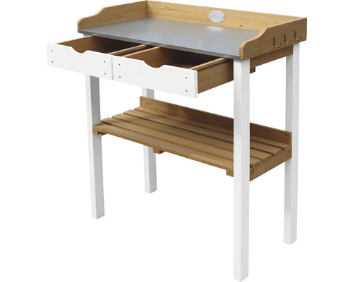 Gartentisch mit Schubladen und Ablagefläche