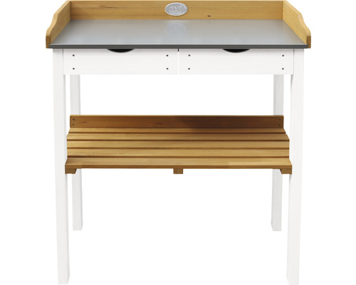 Gartentisch mit Schubladen und Ablagefläche