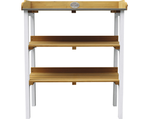 Pflanzregal mit drei Ebenen aus Holz und Metall