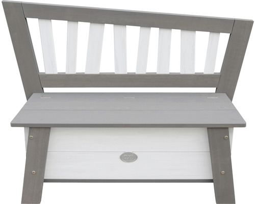 Banc de rangement axi Corky 37 x 116 x 84 cm bois gris blanc verrouillable peint compartiment supplémentaire