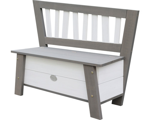 Banc avec espace de rangement et dossier en bois