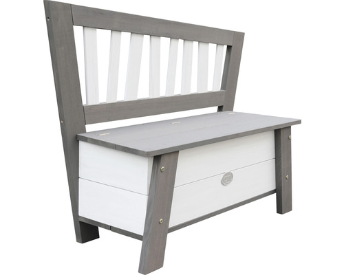 Coffre-banc en bois avec dossier