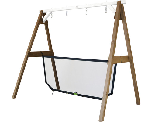 Holzschaukel mit Leinwand