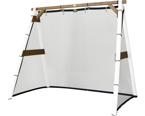 Golfnetz mit Holzrahmen für den Garten