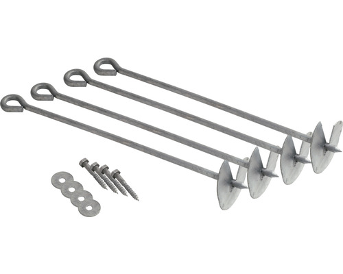 Erdanker Set mit Schrauben und Unterlegscheiben