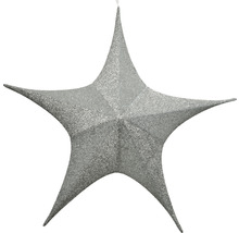 Funkelnder silberner Stern zur Dekoration
