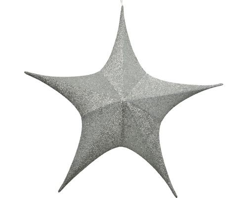 Funkelnder silberner Stern zur Dekoration