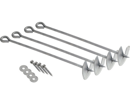 Erdanker Set mit Schrauben und Unterlegscheiben