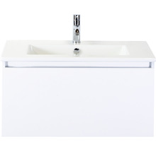 Einzelbadmöbel Sanox Frozen BxHxT 81 x 42 x 46 cm Frontfarbe weiß hochglanz mit Waschtisch Keramik weiß 75734501