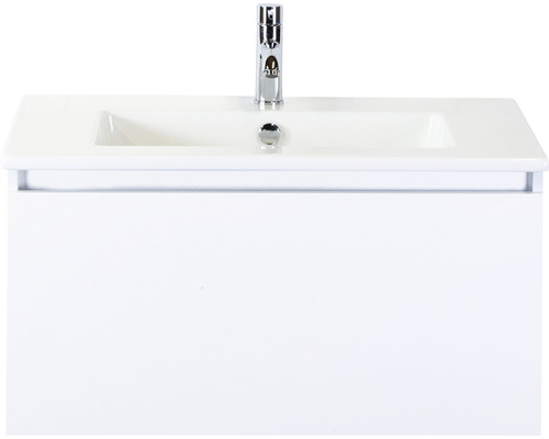 Einzelbadmöbel Sanox Frozen BxHxT 81 x 42 x 46 cm Frontfarbe weiß hochglanz mit Waschtisch Keramik weiß 75734501 Einzelbadmöbel Sanox Frozen BxHxT 81 x 42 x 46 cm Frontfarbe weiß hochglanz mit Waschtisch Keramik weiß 75734501