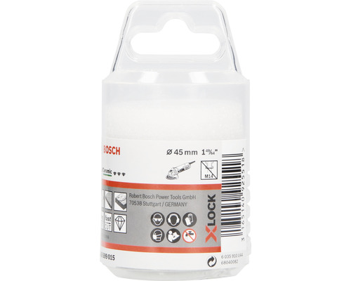 Bosch Logo. Diamanttrennscheibe, Durchmesser 45 Millimeter, X-Lock Aufnahme.