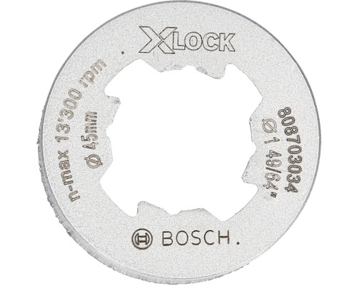 Foret diamant à sec X-LOCK Bosch Professional Best for Ceramic Dry Speed Ø 45 mm Disque à tronçonner Bosch X-Lock d''un diamètre de 45 millimètres et une vitesse maximale de 13300 tours par minute.