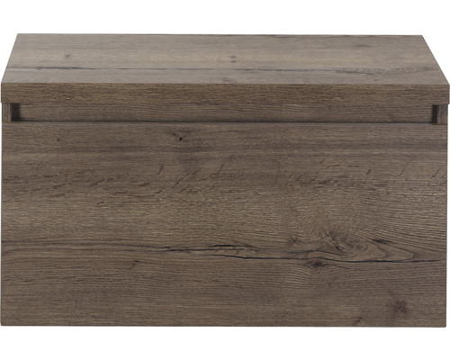 Meuble sous-vasque Sanox Frozen couleur de façade tabacco 80,2 x 43,6 x 45 cm Meuble sous-vasque en bois