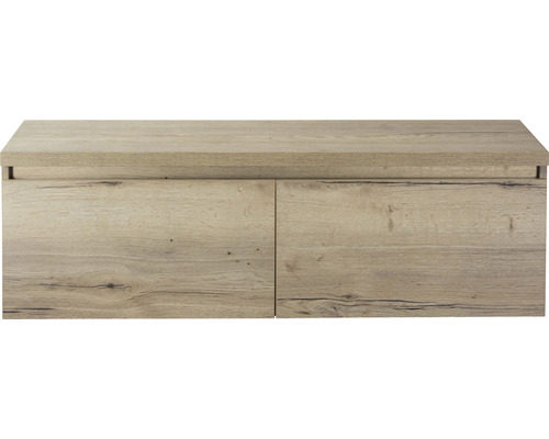 Waschtischunterschrank Sanox Frozen Frontfarbe eiche natur BxHxT 140,2 x 43,6 x 45 cm 75735727 Waschtischunterschrank Sanox Frozen Frontfarbe eiche natur BxHxT 140,2 x 43,6 x 45 cm 75735727