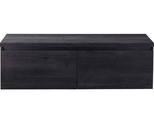 Meuble sous vasque Sanox Frozen couleur de façade black oak lxhxp 140,2 x 43,6 x 45 cm 75735749