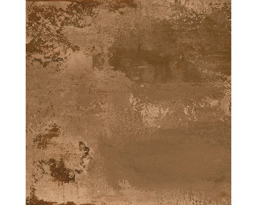 Carrelage sol grès cérame fin Corten brown 60x60 cm rectifié-0