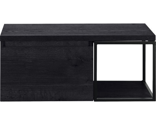 Meuble sous-vasque Sanox Frozen couleur de façade black oak chêne noir 100,2 x 43,6 x 45 cm