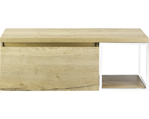 Waschtischunterschrank Sanox Frozen Frontfarbe eiche natur BxHxT 120,2 x 43,6 x 45 cm 75736227 Waschtischunterschrank Sanox Frozen Frontfarbe eiche natur BxHxT 120,2 x 43,6 x 45 cm 75736227