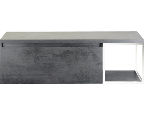 Waschtischunterschrank Sanox Frozen Frontfarbe beton anthrazit BxHxT 140,2 x 43,6 x 45 cm 75736341 Waschtischunterschrank Sanox Frozen Frontfarbe beton anthrazit BxHxT 140,2 x 43,6 x 45 cm 75736341
