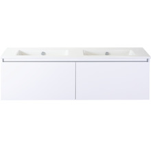 Waschtischunterschrank mit zwei Waschbecken und zwei Türen