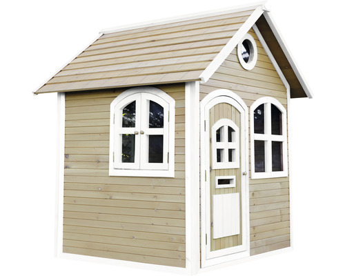 Maisonnette en bois avec porte et fenêtres