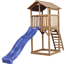 Tour de jeux Beach Tower axi toboggan bleu bois bleu marron