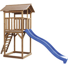 Tour de jeux Beach Tower axi toboggan bleu bois bleu marron