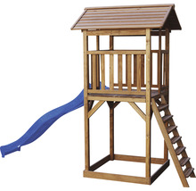 Tour de jeux Beach Tower axi toboggan bleu bois bleu marron