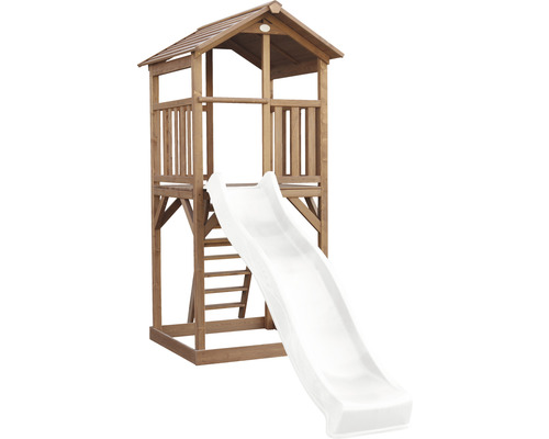 Holzspillturm mat Rutsch fir dobaussen