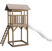 Tour de jeux axi Beach Tower toboggan blanc bois marron