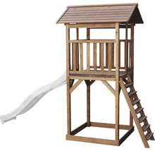Tour de jeux axi Beach Tower toboggan blanc bois marron